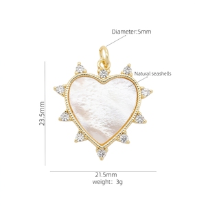 Ciondoli Trendy Retrò Fai da Te con Monete in Madreperla per Collane, Charms a Forma di Occhio di Allah, <span class=keywords><strong>Sole</strong></span>, Luna e Cuore - Product Image 4