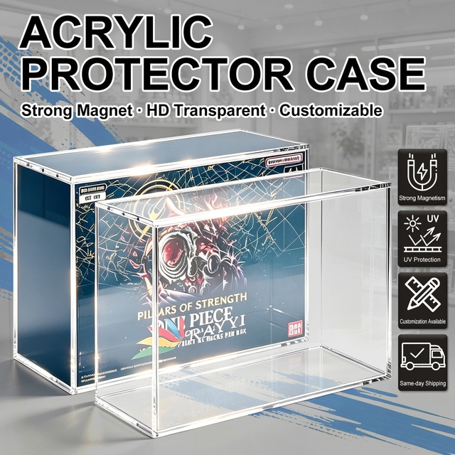 Magnetic UV Acrylic Display Case for Scarlet & Violet Surging Sparks ETB Box, Dust Moisture Proof Protective Cover