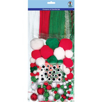 Nettoyeur de tuyaux avec poms feutre Wiggle Eyes plume Origami papier acrylique Flatback strass enfants jouets d'apprentissage en bois plastique
