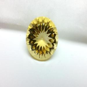 ซิทรินสีเหลืองธรรมชาติ ซิร์คอนควอตซ์ ขนาด 15 มม. รูปทรงกลม ตัดแบบเว้าสองขั้น ผ่านการอบด้วยความร้อน พลอยเม็ดเดี่ยว มีการเปลี่ยนสี - Product Image 1