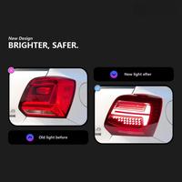 Ensemble de feux arrière LED dynamiques séquentiels de qualité supérieure pour Volkswagen Polo 2009-2018, amélioration du style