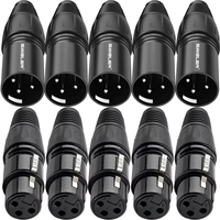 Conectores XLR de Alta Calidad de 3 Pines OFC Macho y Hembra, Conector de Audio para Micrófono DMX, Alta Conductividad, Ultra Bajo Ruido