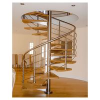 Escalier en colimaçon en bois massif rotatif en métal personnalisé pour l'intérieur