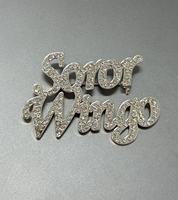 À la mode à la main grec héritage lettres broche personnalisée toute couleur pleine strass sororité bijoux à la mode femmes broche cadeau
