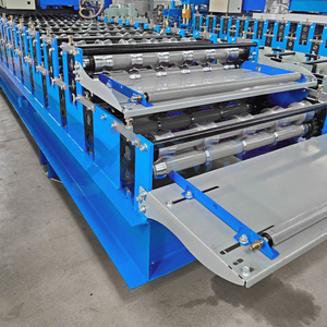 Xjj hai lớp cuộn tạo thành máy với thủy lực tr4 TR5 ibr hình thang thép tấm kim loại mái lạnh cuộn tạo thành máy - Product Image 3