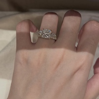 Bague de luxe à double cercle superposés, diamant de laboratoire cultivé de 3 carats, taille Asscher, or jaune 18 carats, clarté D VVS, bicolore, IGI