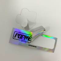 Autocollants en vinyle imperméables à impression personnalisée autocollants de logo découpés à l'emporte-pièce autocollant d'étiquette brillant hologramme à points adhésifs
