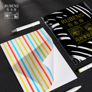 Nuevo Diseño, Libro de Papel <span class=keywords><strong>para</strong></span> Marcadores Rubens, 120 g/m², 30 Hojas, A5/A4, Suministro Perfecto <span class=keywords><strong>para</strong></span> Fanáticos del Arte Profesional - Product Image 3