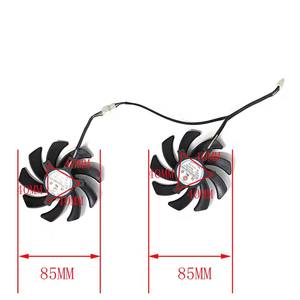 Tout nouveau 2 FAN 4PIN 85MM adapté pour XFX <span class=keywords><strong>R9</strong></span>-280X 390 280 280X 270 <span class=keywords><strong>270X</strong></span> Black Wolf Internet Cafe version carte graphique - Product Image 2