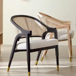 <span class=keywords><strong>Pas</strong></span> <span class=keywords><strong>cher</strong></span> prix usine plus Design en bois maison rotin osier dos avec coussin doux bois cuisine salle à manger Restaurant chaise - Product Image 2