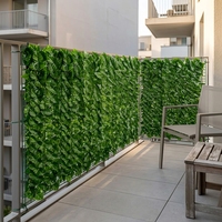 Panneau de clôture artificielle en Pothos, écran de haie en lierre vert, résistant aux UV, décoration murale en plastique pour jardin, balcon, terrasse