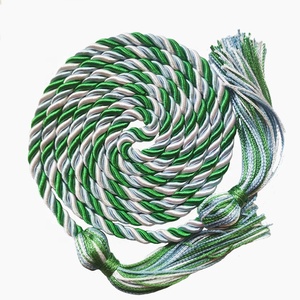 Cordón de Honor para Graduación Bicolor Verde <span class=keywords><strong>Kelly</strong></span>/Azul Claro, Cordón Encerado 100% Poliéster - Product Image 2