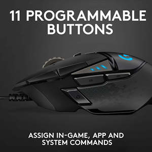 Ratón para juegos <span class=keywords><strong>Logitech</strong></span> <span class=keywords><strong>G502</strong></span> Hero original con cable, ergonómico, <span class=keywords><strong>Lightspeed</strong></span>, peso ajustable, RGB, 11 botones programables. - Product Image 3