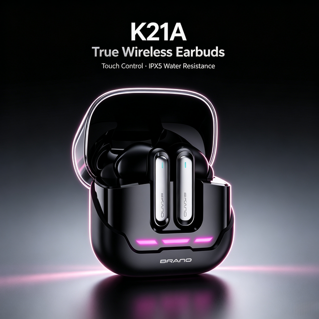 Factory Price TWS Gaming Earbuds BT 6.0 Wireless TWS IPX5 In-Ear LED Battery True Wireless Stereo for Gaming/sport