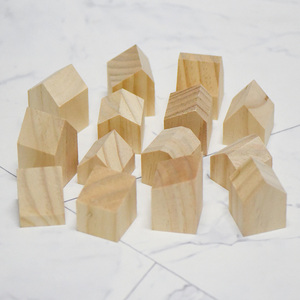 Onafgewerkt <span class=keywords><strong>Diy</strong></span> Houten Ambacht Miniatuur Eco-Vriendelijke Lege Huisvorm Hout Voor Schilderen En Snijden - Product Image 2