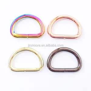 6 Finishes 25*4mm Metal D Ring Dee Circle Ring Buckle Purse Buckle For Handbag