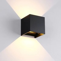Lampu Dinding Led atas dan bawah, lampu dinding tahan air Ip65 braket tempat lilin terpasang