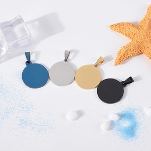 Étiquettes d'identification en métal gravées au laser personnalisées pendentifs en acier inoxydable pour colliers chiens de compagnie personnes - Product Image 4