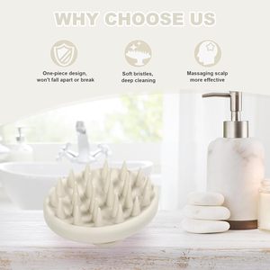 100% Eco Friendly Silicone Shampoo <b>Brush</b> Daily Hair Washing Waterproof Home Massage Comb Scalp Massager - Product Image 3