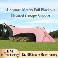Tente tunnel de camping extérieure personnalisée multifonctionnelle, une chambre, un salon, quatre saisons, en tissu Oxford, OEM