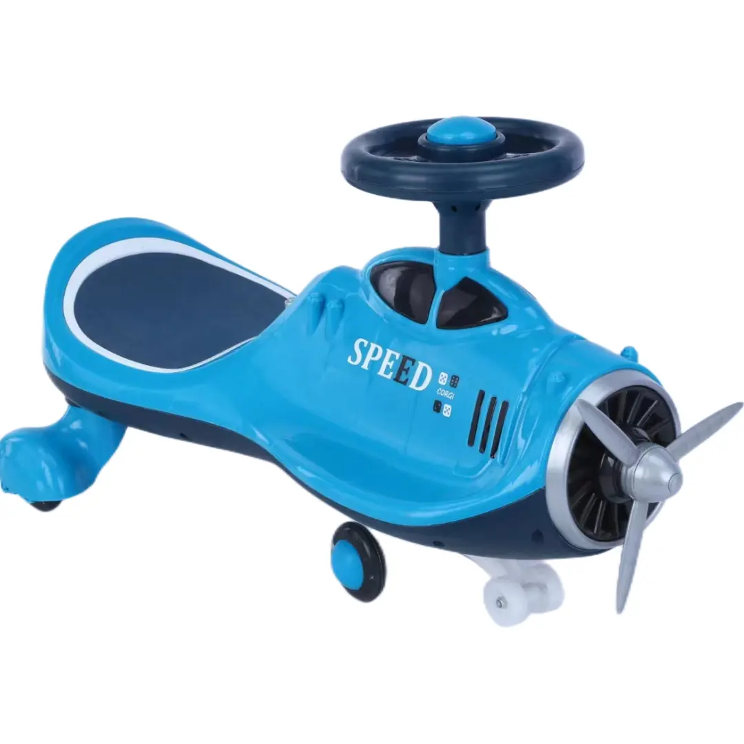 最も人気のある子供用スイングカー飛行機スタイルの子供用スイングカーライト特殊効果キッズスイングカー