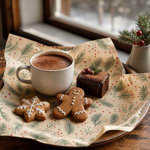Feuilles de papier d'emballage alimentaire saisonnières personnalisées pour les fêtes de Noël, les boulangeries, les boîtes cadeaux et la restauration - Product Image 4