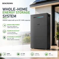 Système de stockage d'énergie domestique avec onduleur hybride 6000W et batterie LiFePO4 25,1 kWh pour l'énergie solaire domestique