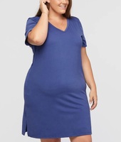 Prix d'usine – Ensemble pyjama 2 pièces confortable en modal et rayonne pour femme, grandes tailles, vêtements de nuit respirants, simples, unis et doux