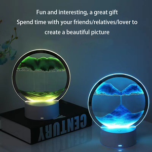 3D Smart Home veilleuse dynamique sablier créatif décompression bureau QuickSand peinture ornement électrique stéréoscopique - Product Image 5