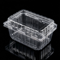 Boîte d'emballage alimentaire transparente en PET pour fruits frais (myrtilles, fraises, raisins) – Vente en gros, personnalisable et jetable
