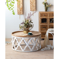 Petit meuble vintage solide table basse classique de luxe avec base creuse pour salon au prix de gros