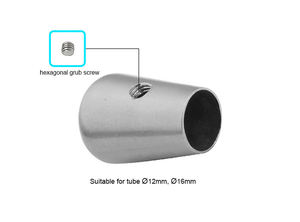 ท่อราวจับสแตนเลสแบบกลวงราคาประหยัด ขนาด 12 มม. 16 มม. พร้อมฝาปิดปลายแบบเจาะรู - Product Image 5