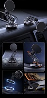Support magnétique puissant N52 à double anneau pour voiture, résistant à la chaleur 35N, support de téléphone de navigation pour voiture, ventouse à vide, support de téléphone pour voiture