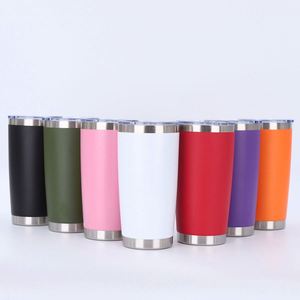 Stainless Steel Tumbler Cup 20oz Double Wall Vacuum <b>Insulated</b> Travel <b>Mug</b> Powder Coated Coffee <b>Mug</b> - Product Image 2