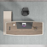 Meubles de bureau modulaires en panneaux de bois de style italien moderne, créatifs, pour bureaux commerciaux, de luxe haut de gamme, bureau de direction léger
