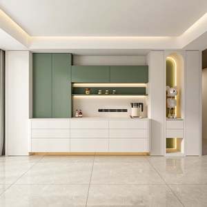 Meuble de rangement moderne sur mesure, meuble de restaurant, bois massif, protection de l'environnement - Product Image 2