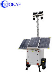 OKAF Mobile Light Tower <b>Camera</b> CCTV Trailer With LED Telescopic Mast Mobile Light Tower Mobile Light Tower - Product Image 2