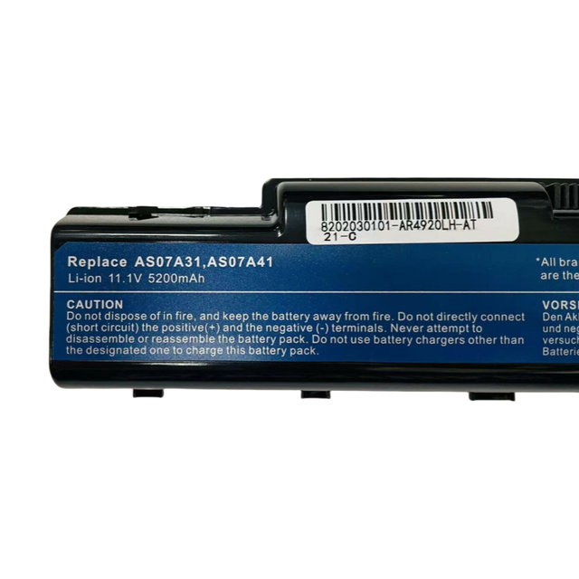 11.1V 5200MA AS07A31 Battery for Acer Aspire 2430 2930 2930 5542 4535 Rechargeable Notebook Battery for Acer AS07A32 New