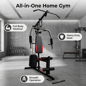 Attrezzatura Fitness Multifunzione: Stazione di Allenamento Combinata Grande con Sistema a Pulegge e Pesi, Attrezzi per <span class=keywords><strong>Esercizi</strong></span> in Metallo - Product Image 4