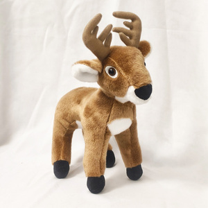 Peluche de Ciervo Personalizado, Peluche Realista de <span class=keywords><strong>Alce</strong></span> de Pie, Muñeco de Peluche de Ciervo <span class=keywords><strong>del</strong></span> Bosque con Logotipo Personalizado, Regalo para Niños, Decoración <span class=keywords><strong>del</strong></span> Hogar - Product Image 1