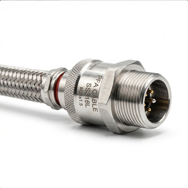Heavy-Duty Armored PFA Fiber Optic Sensing Cable Steel Tube Encapsulated Cable for Harsh Industrial Monitoring