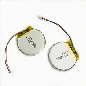 गोल आकार रिचार्जेबल लिथियम आयन बहुलक बैटरी DTP403533 40350 3.7V 400mAh लाइपो बैटरी