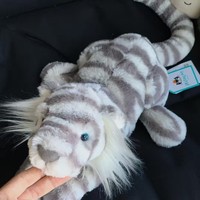 Peluche populaire britannique Sacha Snow Tiger JC Tiger, super douce, avec rembourrage en coton PP, cadeau pour amis, vente en gros