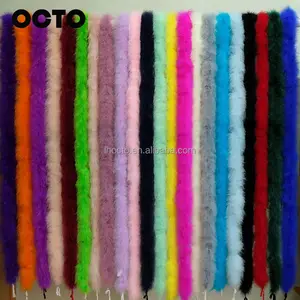 Adornos de diseño de moda para manualidades DIY, adornos de plumas de pavo de marabú esponjoso, colores teñidos, Boas de corte, venta al por mayor