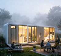 Cabaña Móvil Impermeable Tipo Apple con Baño Completo, Casa Prefabricada Pequeña para Alojamiento Turístico Panorámico en Hoteles al Aire Libre, Venta al Por Mayor