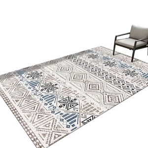 Tapis géométrique de style marocain Wan Xinlong, rectangulaire, antidérapant, lavable à l'eau, pour salon, chambre à coucher - Product Image 3