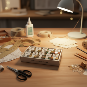 Linen Roll Cinta Arpillera 20Pcs Gift Ribbon Set Decorative Craft Supply - Product Image 3