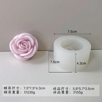 Moule en silicone pour bougies en forme de fleurs, moule pour la fabrication de décorations en plâtre, outils de fabrication de bougies DIY