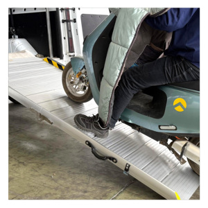 <span class=keywords><strong>Rampe</strong></span> d'accès manuelle en aluminium argenté de haute qualité, capacité 200 kg, hauteur réglable de 50 à 200 mm, <span class=keywords><strong>pour</strong></span> personnes handicapées à domicile - Product Image 3