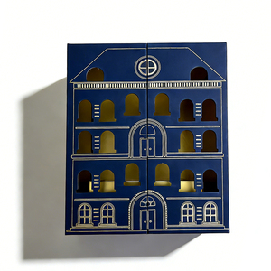 Caja de Regalo Personalizada con Diseño de Casa, Caja de Regalo de Cartón con Grabado Láser, Calendario de <span class=keywords><strong>Adviento</strong></span> para las Fiestas - Product Image 1